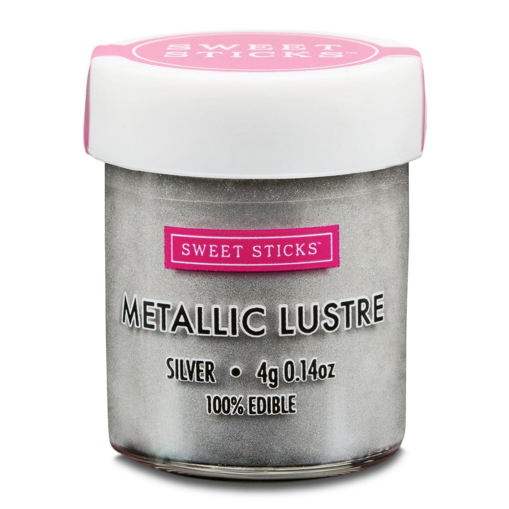 Edible Lustre Dust Metallic Silver 4 Grams Cake Dust By Sweet Sticks