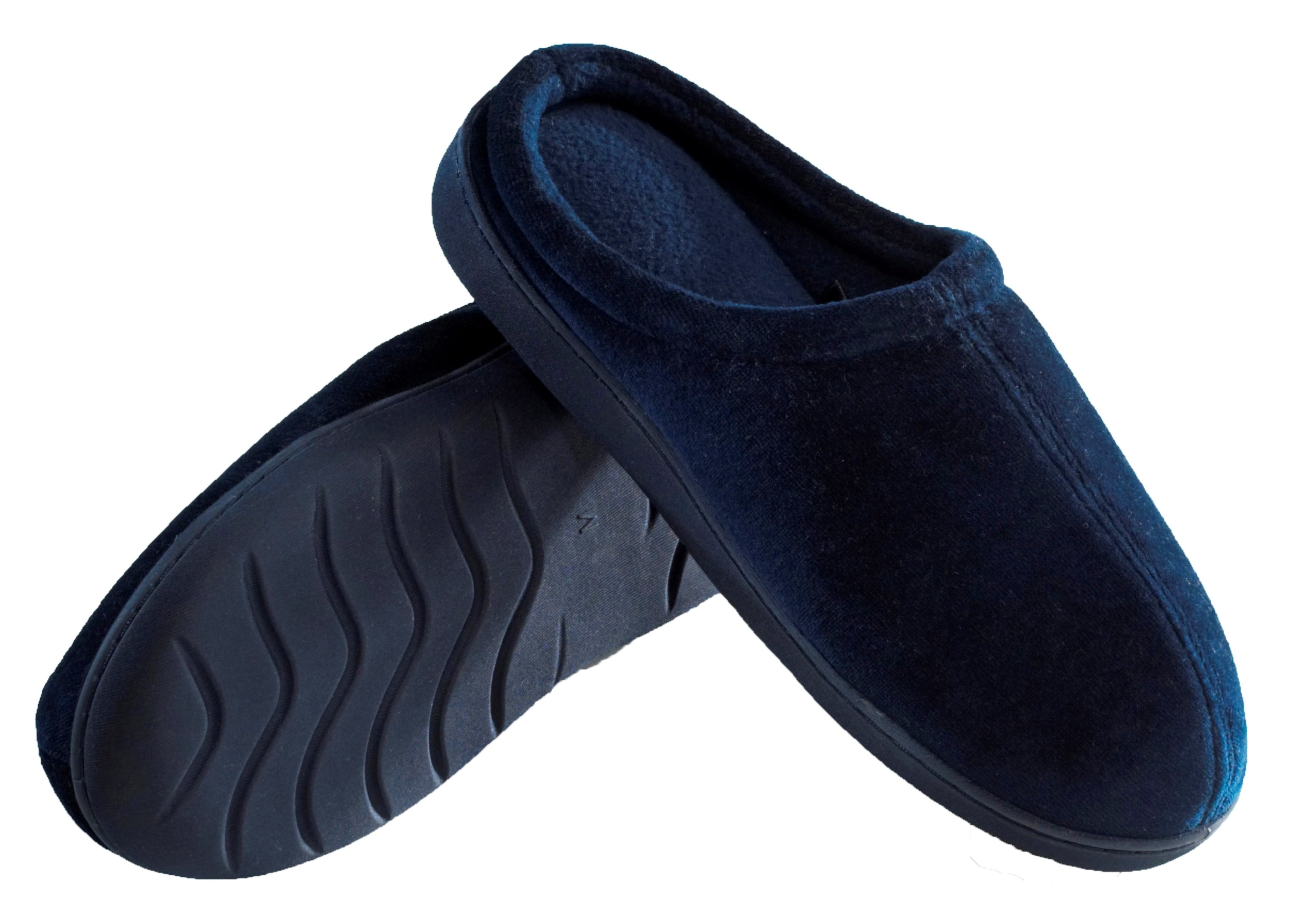 Deluxe Comfort Men's Indoor/Outdoor Slip-On Memory Foam House Slippers ...