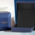 thumbnail image 5 of Gem Stone King 14K White Gold Black Onyx 3 Prong Martini Screw Back Stud Earrings for Women Men (1.60 Cttw, Gemstone December Birthstone, Round 6MM), 5 of 6