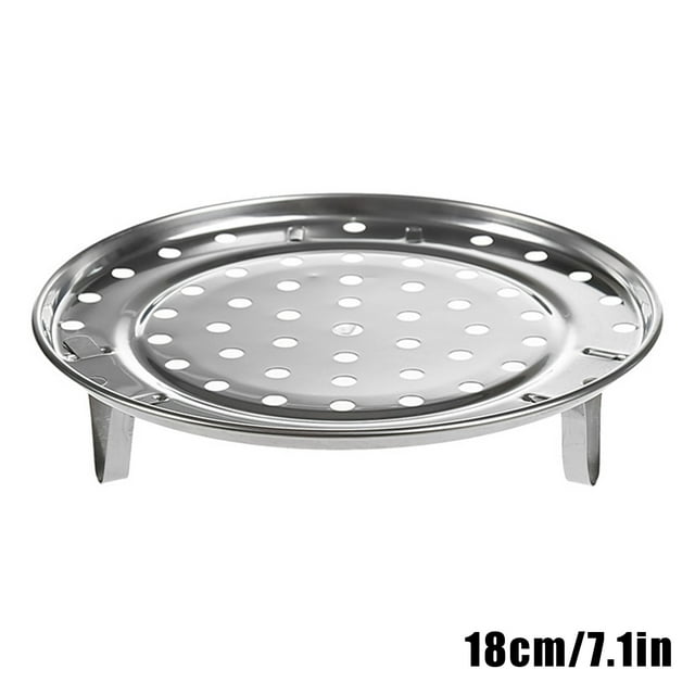 CAROOTU Round Stainless Steel Steamer Rack Canning Racks with Removable Legs for Kitchen Cooking