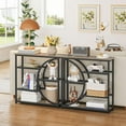 thumbnail image 6 of Entryway Table, Narrow Console Table, Industrial Sofa Table with 5 Tier Storage Shelves, Entrance Table for Hallway, Behind The Couch, Living Room, Foyer, Grey, 6 of 14