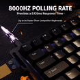 thumbnail image 4 of ATTACK SHARK X68 HE 8000Hz Rapid Trigger Keyboard, 0.01mm RT Accuracy Wired Gaming Keyboard with Magnetic Switch, Adjustable Actuation, Rapid Trigger, Snap Tap, RGB Lighting for PC/Mac, Black, 4 of 9