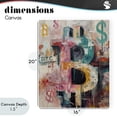 thumbnail image 4 of Stupell Industries Contemporary Street Style Crypto Symbol Canvas Art, 16 x 20, by Svetlana Aleynikova, 4 of 8
