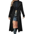 thumbnail image 4 of Women's Elegant Business Wool Coat Double Breasted Winter Long Trench Coats 2025 Trendy Long Sleeve Outerwear, 4 of 8