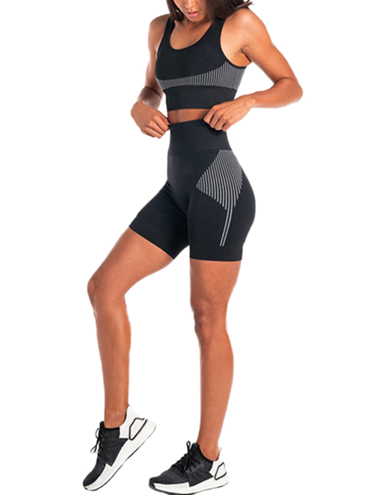 Grey in Black Racerback Blue Yoga Fitness Activewear for Workout Running Sleeveless Shirt Gym DANISH ENDURANCE Women’s Fitness Tank Top 