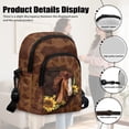 thumbnail image 6 of Xixirimido Horse Sunflower Cowhide Pattern Small Sling Bag for Women Crossbody Bags Fanny Pack Chest Bag for Travel, Brown, 6 of 7