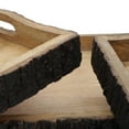 thumbnail image 4 of CC Home Furnishings Wooden Bark Serving Trays - 20" - Set of 3, 4 of 5
