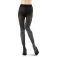 thumbnail image 2 of MeMoi Women's Opaque Liquid Metal Nylon Tights - Womens - Female, Q1/Q2, Black-Silver, 2 of 9