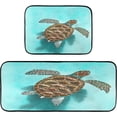 thumbnail image 7 of SKYSONIC 2PCS Watercolor Sea Turtle Kitchen Rug and Mat Ocean Floor Runner Rug Anti Fatigue Non Slip Comfort Mat for Doormat Laundry Room Hallway 19.7"x27.6"+19.7"x47.2", 7 of 7
