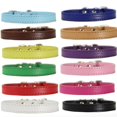 thumbnail image 1 of 2pcs Pu Leather Solid Soft Colorful Pet Dog Collar For Small Medium Large Dogs Neck Strap Adjustable Safe Labrador Puppy Kitten Cats Collar_Jiuedso, 1 of 2