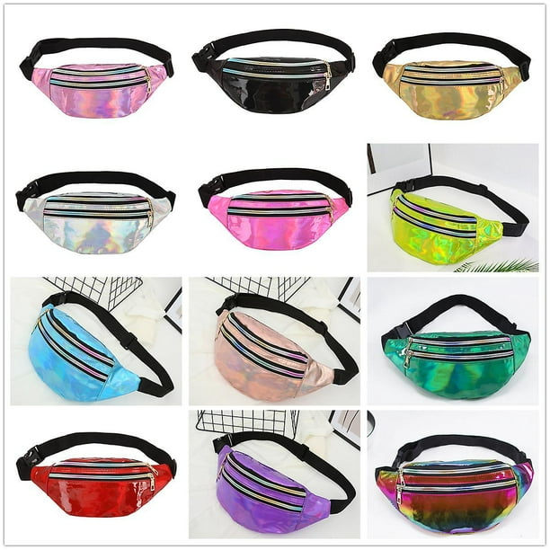 violeta Sac De Taille Laser Pour Femmes Impermable Lgant Rflchissant En Pu Brillant Sac De Taille Pour Jogging En Extrieur Pochette Pour Tl Bodega Aurrera en linea
