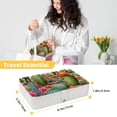 thumbnail image 5 of Cactus Portable PU Leather Jewelry Organizer Display Case with Removable Compartment, Earring Holder, and Jewelry Stand, 5 of 6