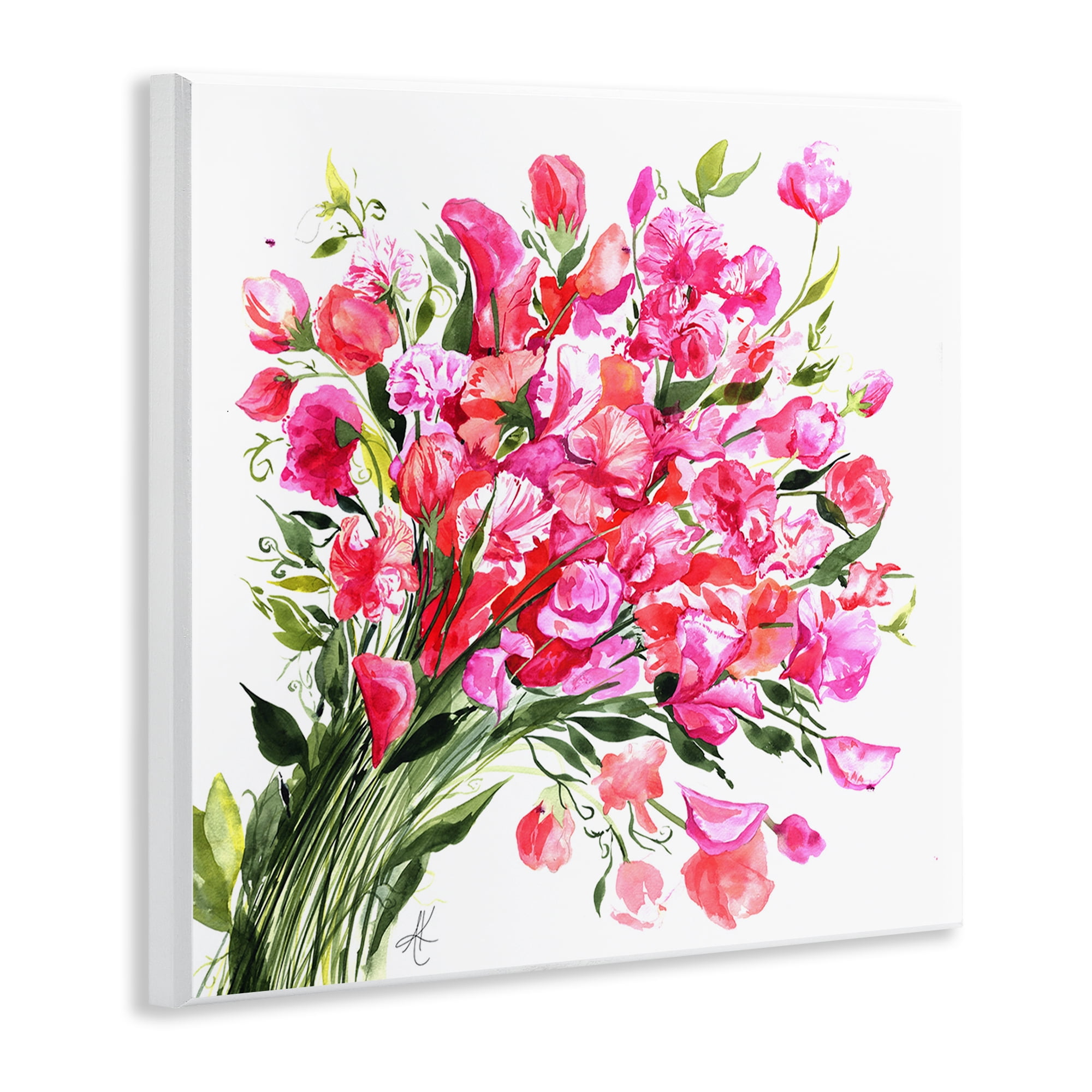 Stupell Industries Sweet Pea Bouquet Botanical & Floral Painting Unframed Art Print Wall Art, 12 x 12