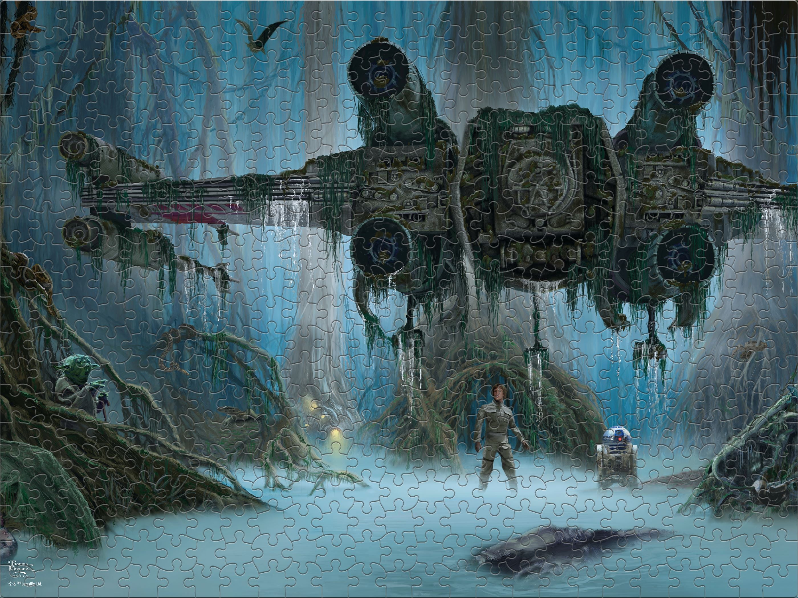Ceaco Do. Or Do Not. There Is No Try. Thomas Kinkade Star Wars 500 Piece Interlocking Jigsaw Puzzle