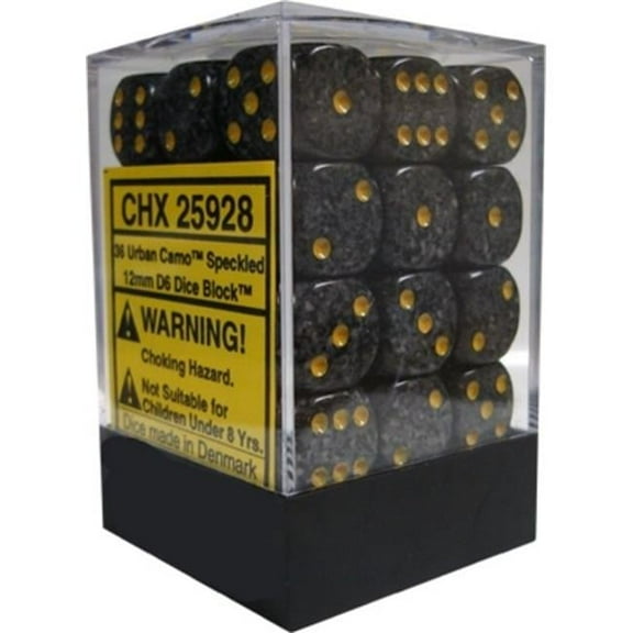 Chessex Manufacturing 25928 Urbancamo Speckled - 6 Sided 12 mm Dice Set Of 36