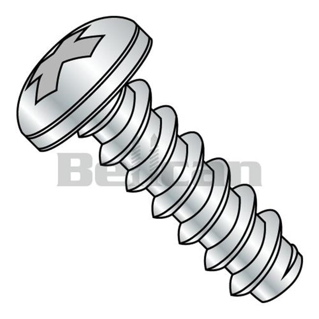 Type B Pan Head #2-32 Thread Size Zinc Plated 1/4 Length Steel Sheet Metal Screw Pack of 100 Slotted Drive 