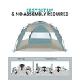 thumbnail image 3 of OutdoorMaster Tienda de campaña de playa emergente para 4 personas, fácil instalación y toldo portátil para refugio solar con protección UV UPF 50+, tragaluz extraíble, tamaño familiar, costa de Cancú, 3 of 5