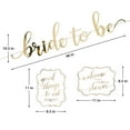 thumbnail image 2 of Lillian Rose White Gold Bridal Shower Signs and Bunting, 18", 2 of 4