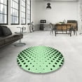 thumbnail image 4 of Ahgly Company Machine Washable Indoor Round Transitional Mint Green Area Rugs, 3' Round, 4 of 7
