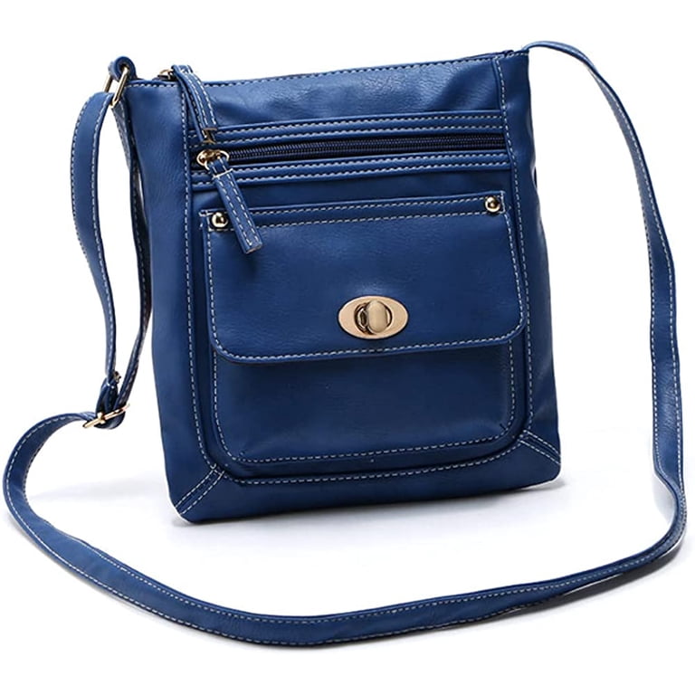 CoCopeanut Multi Zip Pocket Shoulder Bag for Women Soft Faux  display picture 2