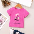 thumbnail image 2 of Mercatoo Girls Toddler Short Sleeve Tshirt Tops Tees Casual Summer Shirts Flower Graphic Kids Basic Crewneck T Shirts, 2 of 4