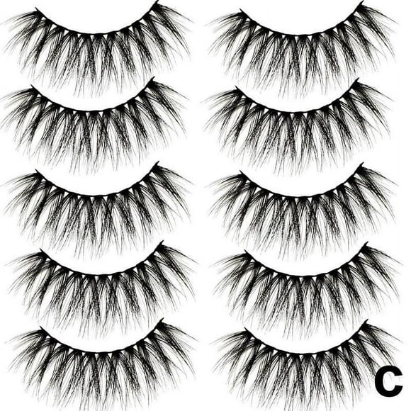 Natural Lashes Handmade Lashes False Eyelash Extensions Lashes Tools Fluffy Makeup Lashes S5D6