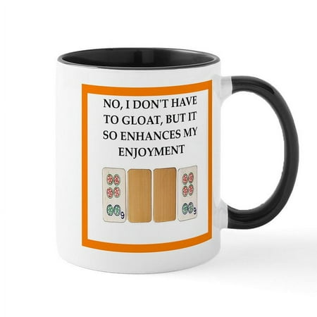 

CafePress - Mahjong Mugs - 11 oz Ceramic Mug - Novelty Coffee Tea Cup