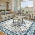 thumbnail image 3 of Junovo Boho Rug Non Slip Bedroom Rug Vintage Area Rugs for Living Room,4'x6',Blue, 3 of 7