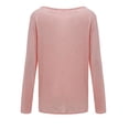 thumbnail image 3 of Dyfzdhu Long Sleeve T-shirt For Women Solid Color Knitted T-shirt Top Round Neck Long Sleeve Bottoming Shirt Casual Top, 3 of 5