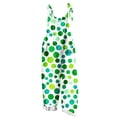thumbnail image 3 of JURANMO St Patricks Jumpsuits for Women 2025 Funny Printed Cute Holiday Rompers Summer Casual Adjustable Strap Cotton Linen Overalls with Pockets Green L Ofertas Relampago de Hoy, 3 of 6