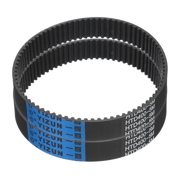 2 Packs HTD-5M Rubber Timing Belt 80 Teeth, 400mm Pitch Length x 20mm Width x 3.6mm Height, Pulley Timing Belt