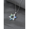 thumbnail image 3 of CACA LADY 925 Sterling Silver Star of David Necklace, Abalone Shell Jewish Jewelry for Men Women, Magen David Protection Pendant, Passover Bar Mitzvah Birthday Gift for Him Her, 3 of 6