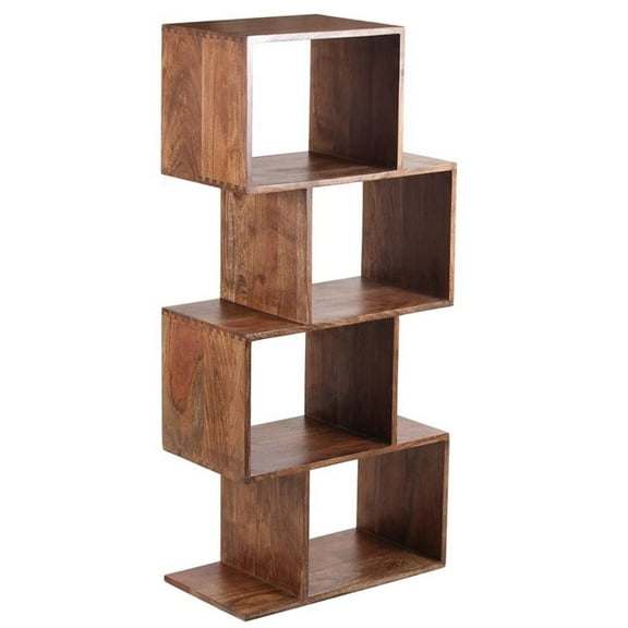 Hawthorne Collections Portola Solid Acacia Wood Bookcase - Brown