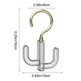 thumbnail image 2 of Hiroekza Hooks for Hanging Heavy Duty No-Drill Plastic Hooks for Shelves Closet - Strong, Non-Marking Rotatable Hooks for Hanging Plants, Kitchen Utensil, Pot, Pan, Bags White, 2 of 6