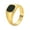 Gold Black, variant on Men Women's Square Gemstone Stainless Steel Ring Band Classic Daily Gem Jewelry for Engagement Wedding Black Black Size 8