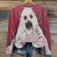 thumbnail image 6 of Mikilon Halloween Girls Tops Size 1-12 Kids Round Neck Long Sleeve Shirts Solid Color Graphic Casual Tops Fall and Winter Printed Cute Tops, 6 of 8