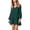 Green, variant on AOOCHASLIY Summer Womens Dresses Women Fashion Solid Color V-Neck Long Sleeve Casual Swing Loose Dress