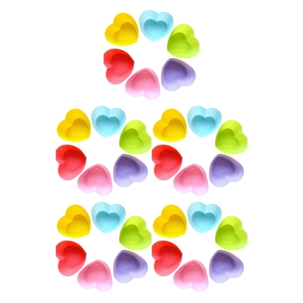 Billuyoard 6 Pieces Cake Mold Household Dessert Decorating Shaping Making Cakes Shape Heart Silicone Mould Tools Tool Device Biscuit Shaped Type2 NO2