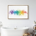 thumbnail image 2 of IDEA4WALL Framed Canvas Art Wall Decor Rainbow Color Splashes Asia Country Places Cityscape Watercolor Modern Art Contemporary Scenic Expressive for Dorm Home Office - 16"x24", 2 of 4