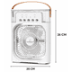 thumbnail image 3 of Set de 2 Mini Ventiladores de Aire Acondicionado Portátiles USB 4 en 1 con Humidificador, Enfriador Evaporativo, Luz LED, Tanque de 600 ml y 3 Velocidades para Hogar y Oficina, 3 of 4