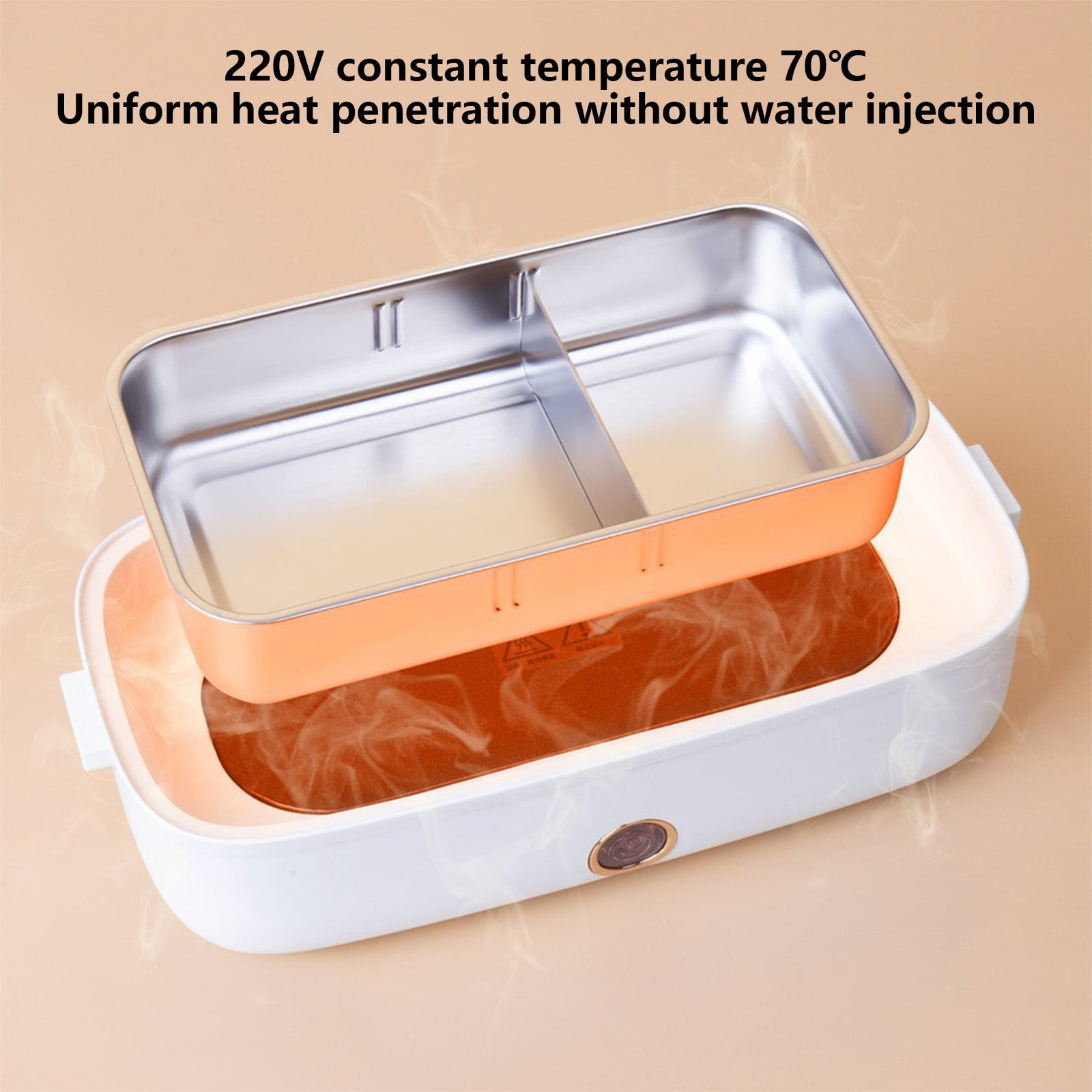 Up to 50% off, InsCrazy Bento Box, Mini Portable Car Electrical Lunch Box USB Plug in Heating Insulated Lunch Box Bring Hot Meals to Work