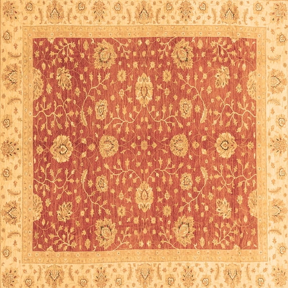 Ahgly Company Indoor Square Oriental Brown Traditional Area Rugs, 5' Square