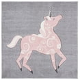 thumbnail image 2 of SAFAVIEH Carousel Kids Dalach Unicorn Area Rug, Gray/Pink, 6'7" x 6'7" Square, 2 of 11