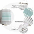 thumbnail image 5 of Small Stall Shower Curtain 48x72 Inch Narrow Half Size Aqua Ombre Stripes Bath Curtains Bathroom Decor Modern Abstract Stripes Aesthetic Waterproof Fabric Shower Curtain Set with Hooks 48 Inch, 5 of 6