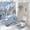 NH1132--4pc--45x75, variant on Winter Xmas Shower Curtain Sets Bathroom Decor Snow Covered Pine Tree Forest Cedar Snowflake Landscpe Bath Mat Rug Toilet Cover