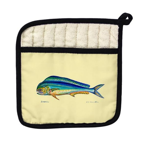 Betsy Drake PT010Y Dolphin Pot Holder