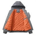 thumbnail image 4 of Ceisia Men's solid color zipper jacket pocket long sleeve outdoor Gift outerwear, 4 of 9