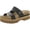 Black, variant on Womens Cushion Vista Hi 2.5 Faux Leather Slip On Wedge Sandals