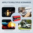 thumbnail image 6 of TATALIKEN 1200W Power Inverter DC 12V to AC 110V/120V Car Inverter with Car Cigarette Lighter Adapter 2 AC Outlets Dual USB LCD Display Red, 6 of 8