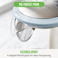 thumbnail image 4 of GreenLife 1.7 Liter Glass Electric Kettle, Easy One Touch Use, Quick Heating, Filtered Spout, LED Base, Auto Shut-Off, Cordless Serving, Coffee and Tea, Blue Haze, 4 of 6